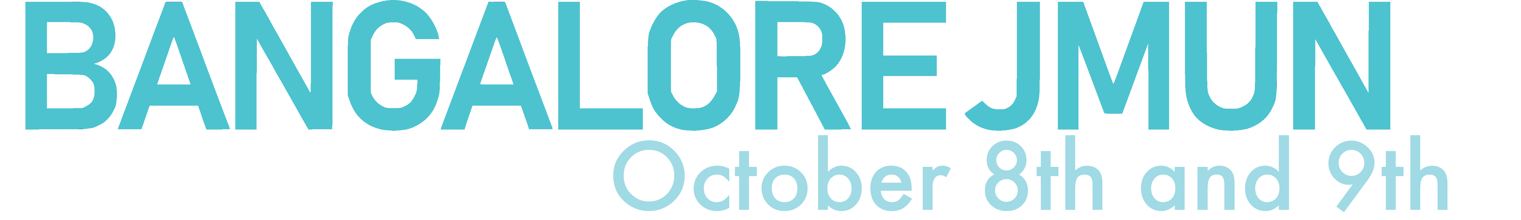 Title: BANGALORE JMUN - October 8th and 9th